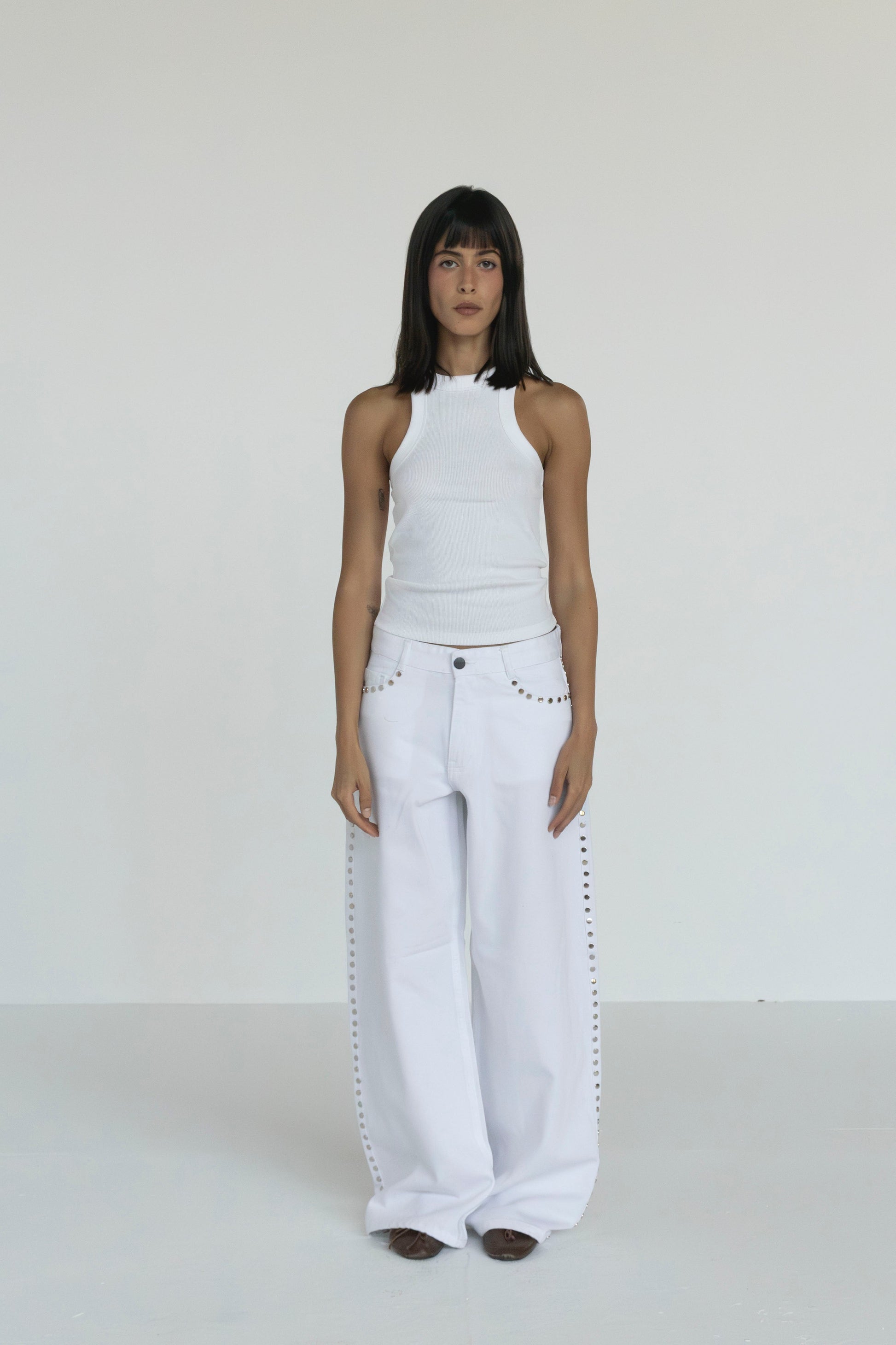 white-studded