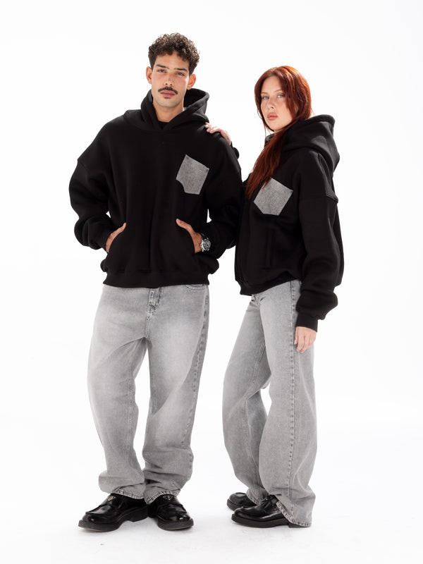 RUHDIES DENIM POCKET HOODIE