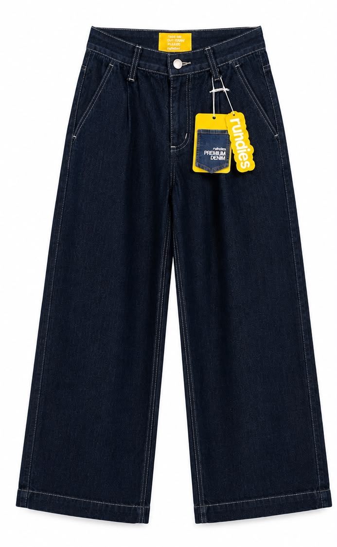 ruhdies tailored baggy pants in raw blue